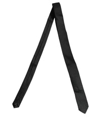 Dolce & Gabbana Dolce & Gabbana Men Black Satin Silk Classic Adjustable Men'sd NeckMen's Men's Tie