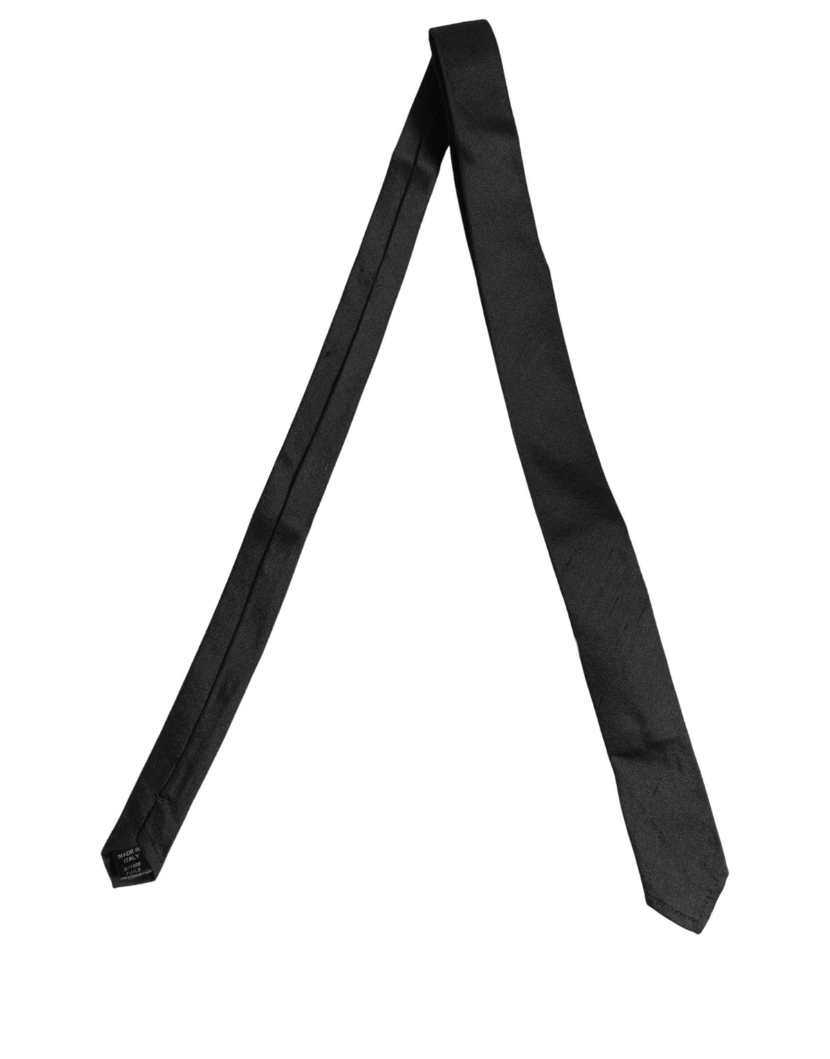 Dolce & Gabbana Dolce & Gabbana Men Black Satin Silk Classic Adjustable Men'sd NeckMen's Men's Tie