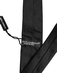 Dolce & Gabbana Dolce & Gabbana Men Black Satin Silk Classic Adjustable Men'sd NeckMen's Men's Tie