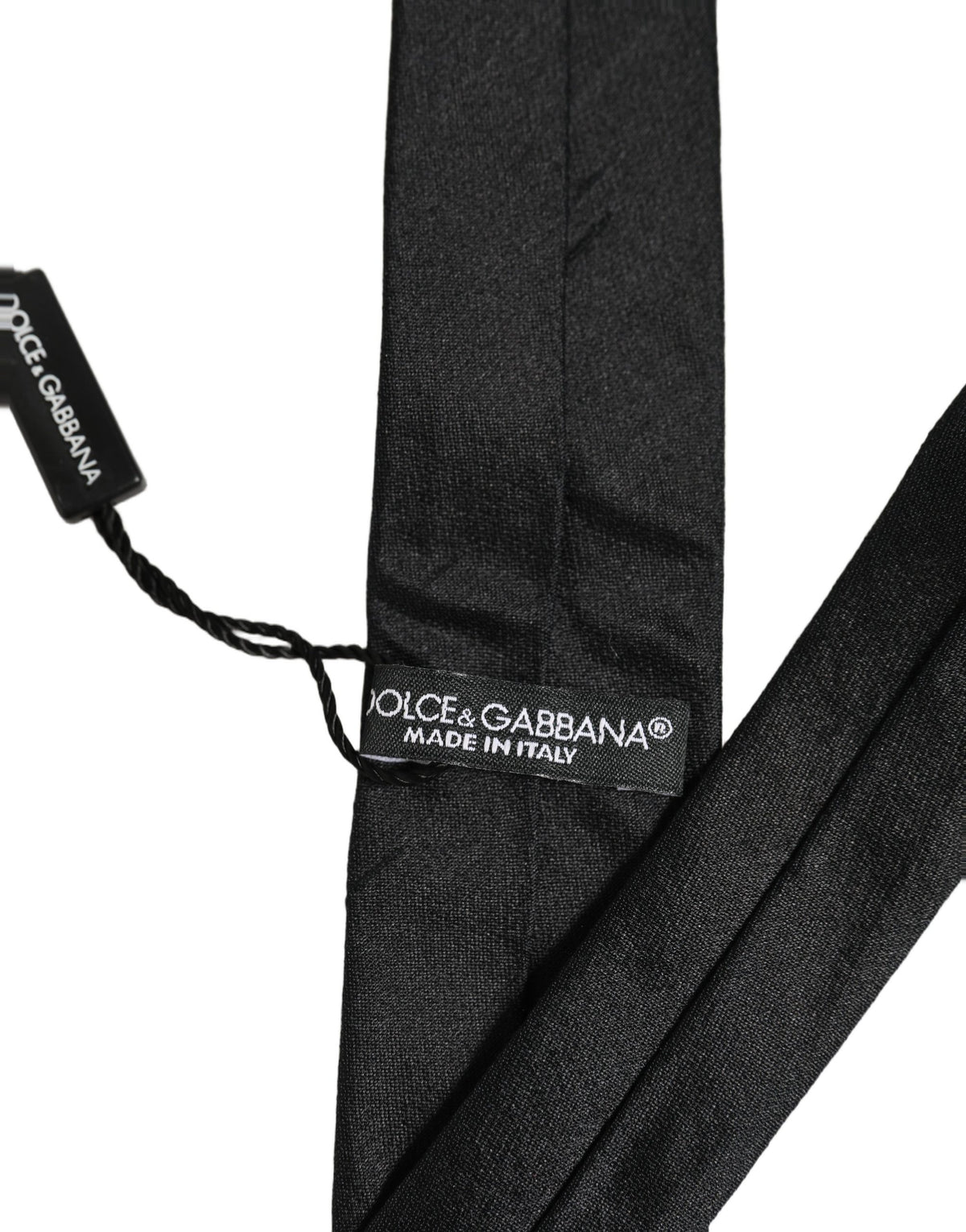 Dolce & Gabbana Dolce & Gabbana Men Black Satin Silk Classic Adjustable Men'sd NeckMen's Men's Tie