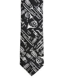Dolce & Gabbana Dolce & Gabbana Black Musical Instrument Silk Adjustable Men'sd NeckMen's Men's Tie