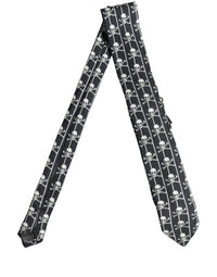 Dolce & Gabbana Dolce & Gabbana Men Black Silk Skull Fantasy Adjustable Men'sd NeckMen's Men's Tie