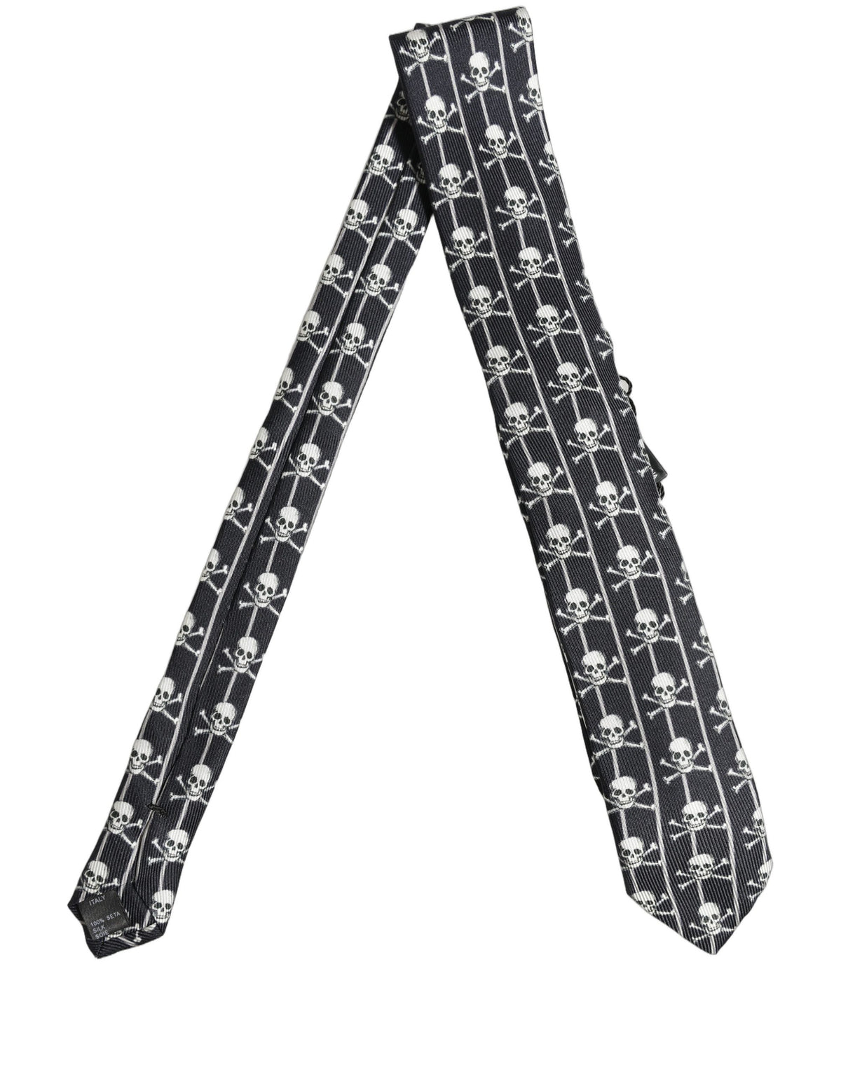 Dolce & Gabbana Dolce & Gabbana Men Black Silk Skull Fantasy Adjustable Men'sd NeckMen's Men's Tie