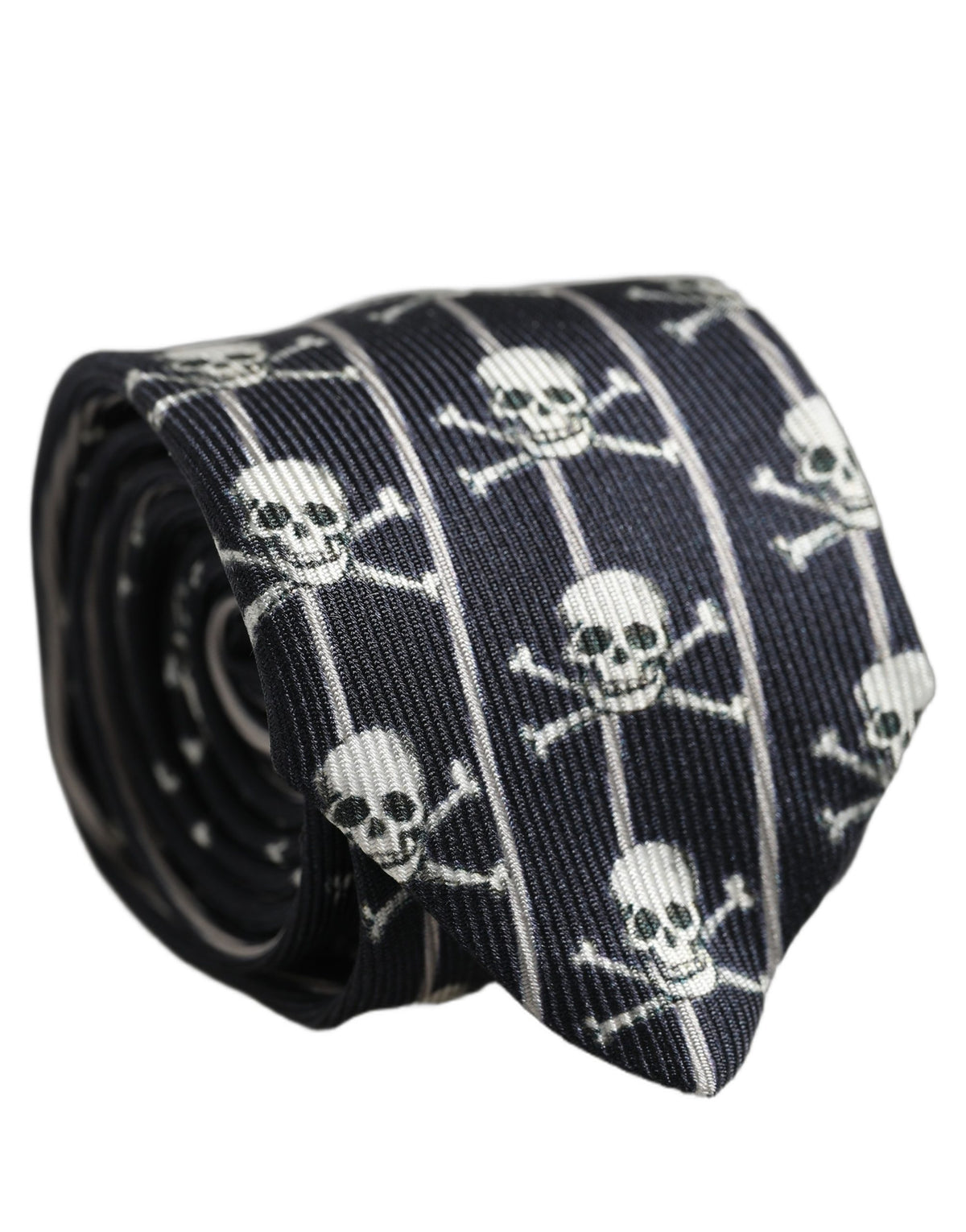 Dolce & Gabbana Dolce & Gabbana Men Black Silk Skull Fantasy Adjustable Men'sd NeckMen's Men's Tie
