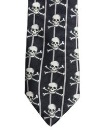 Dolce & Gabbana Dolce & Gabbana Men Black Silk Skull Fantasy Adjustable Men'sd NeckMen's Men's Tie