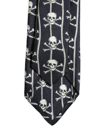 Dolce & Gabbana Dolce & Gabbana Men Black Silk Skull Fantasy Adjustable Men'sd NeckMen's Men's Tie