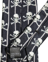 Dolce & Gabbana Dolce & Gabbana Men Black Silk Skull Fantasy Adjustable Men'sd NeckMen's Men's Tie