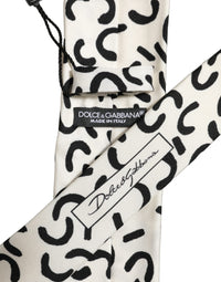 Dolce & Gabbana Dolce & Gabbana Men Cream Silk Abstract Adjustable Men'sd NeckMen's Men's Tie