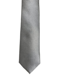 Dolce & Gabbana Dolce & Gabbana Gray Satin 100% Silk Adjustable Men'sd Men NeckMen's Men's Tie