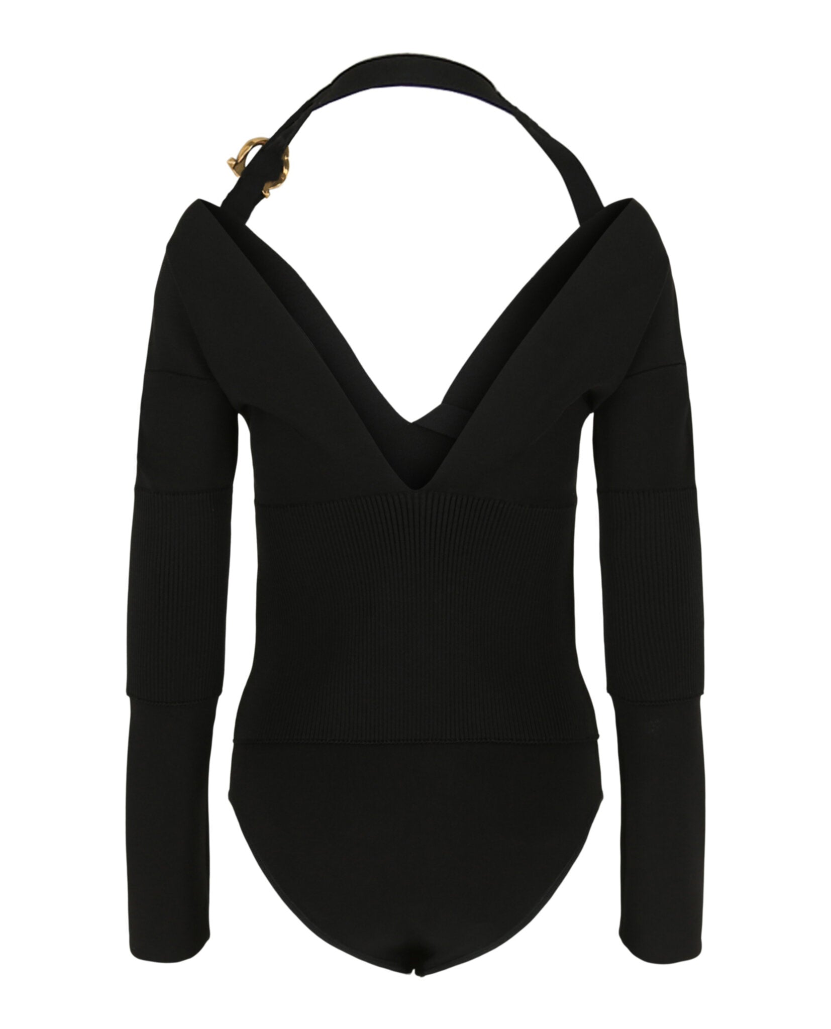 Ferragamo Womens V-Neck Long Sleeve Bodysuit