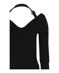 Ferragamo Womens V-Neck Long Sleeve Bodysuit