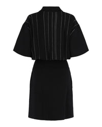 Ferragamo Womens Contrast Stitch Knit Dress