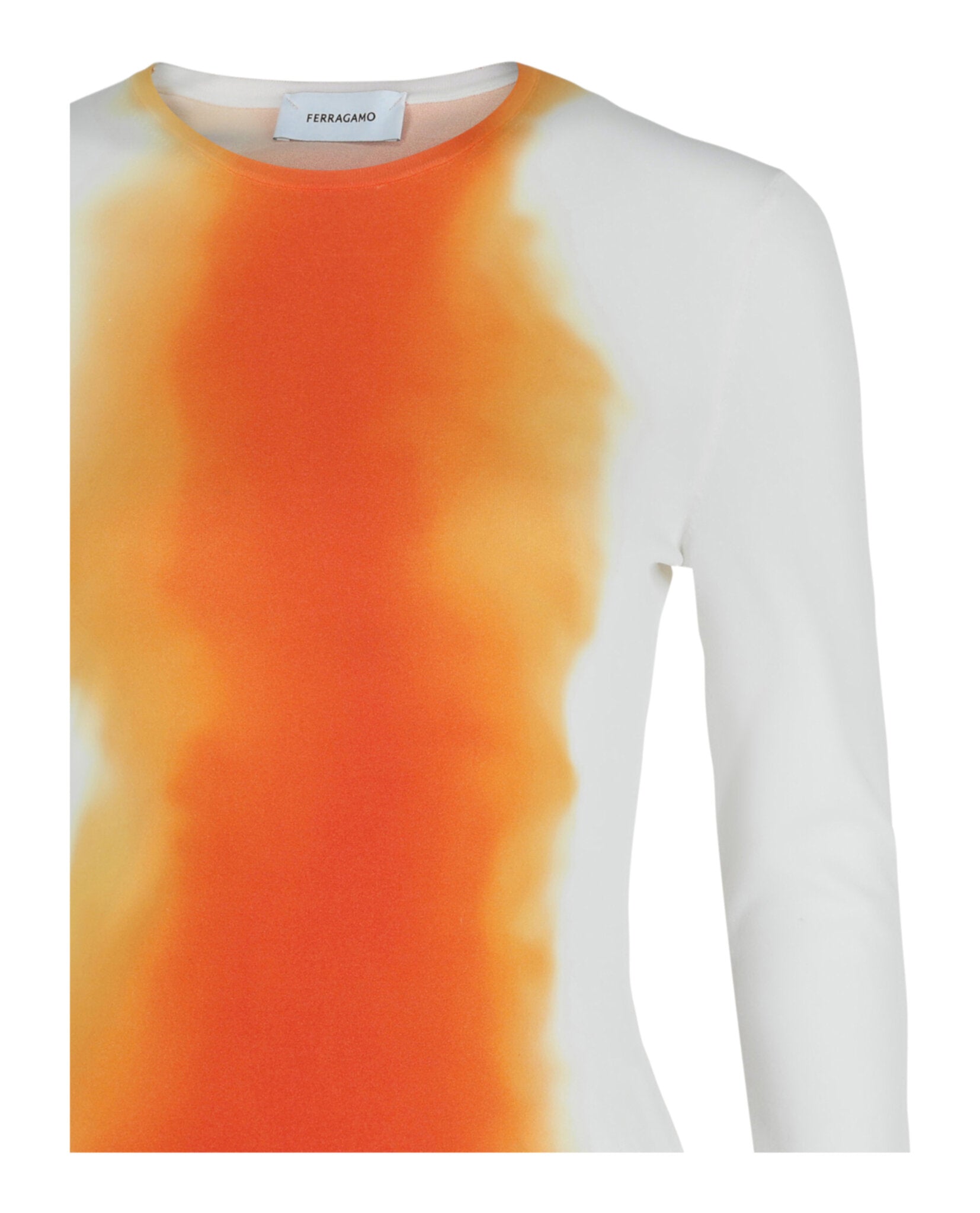 Ferragamo Womens Ombre Knit Long Sleeve Top