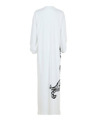 Ferragamo Womens V-Neck Oversized Maxi Dress