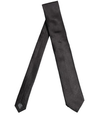 Dolce & Gabbana Dolce & Gabbana Black Satin 100% Silk Adjustable Men'sd Men NeckMen's Men's Tie