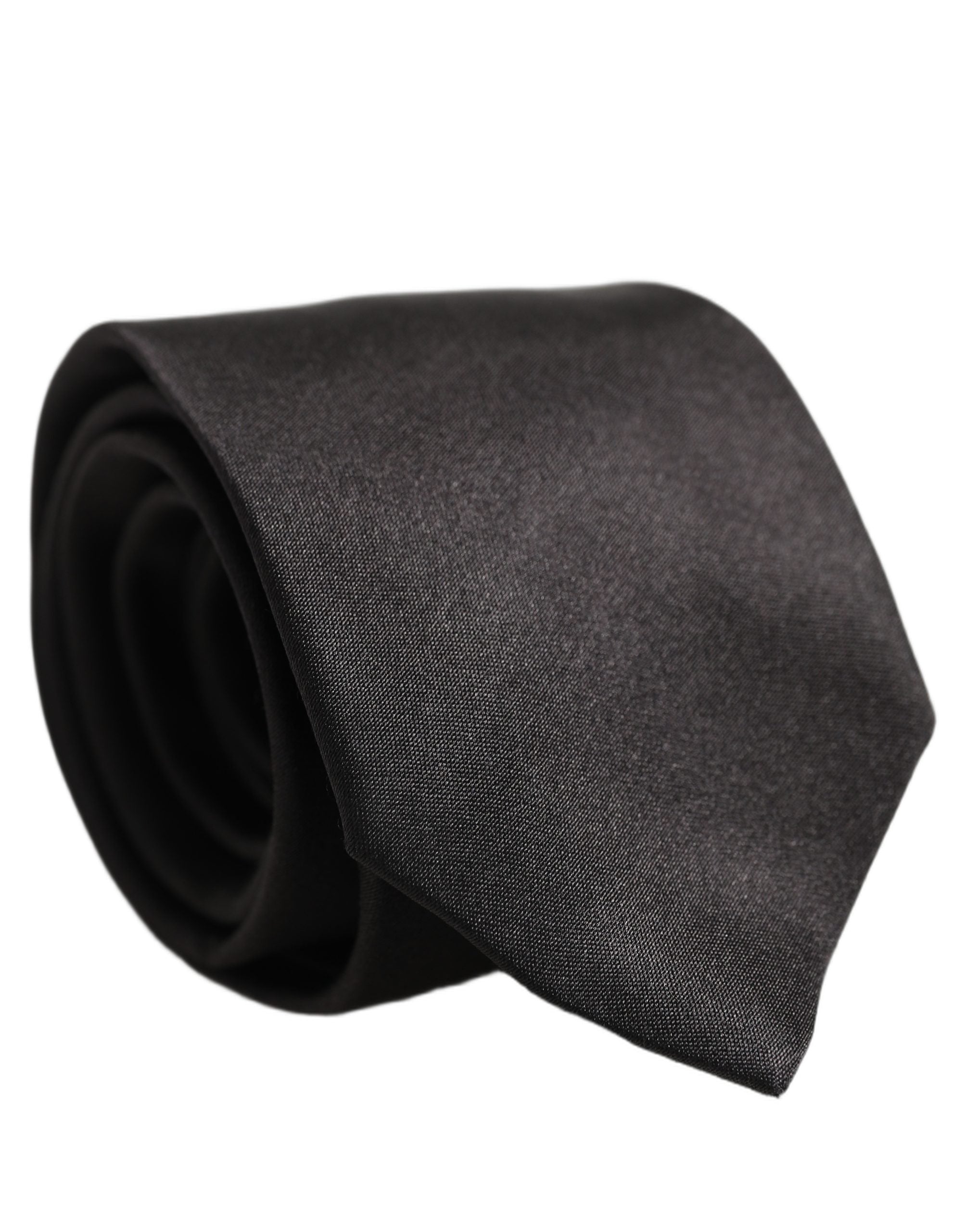 Dolce & Gabbana Dolce & Gabbana Black Satin 100% Silk Adjustable Men'sd Men NeckMen's Men's Tie