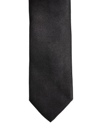 Dolce & Gabbana Dolce & Gabbana Black Satin 100% Silk Adjustable Men'sd Men NeckMen's Men's Tie