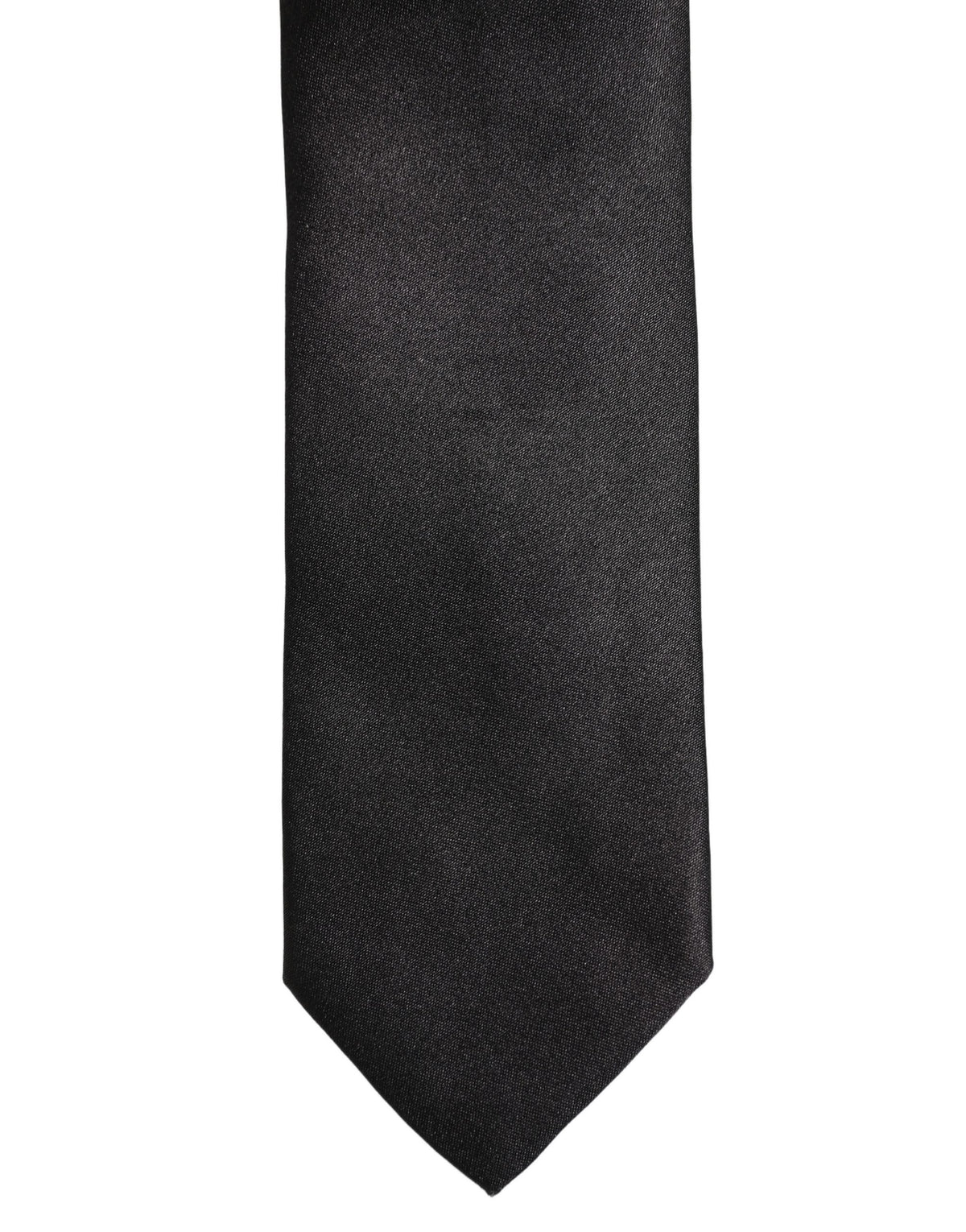 Dolce & Gabbana Dolce & Gabbana Black Satin 100% Silk Adjustable Men'sd Men NeckMen's Men's Tie