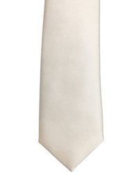 Dolce & Gabbana Dolce & Gabbana Cream Satin 100% Silk Adjustable Men'sd Men NeckMen's Men's Tie