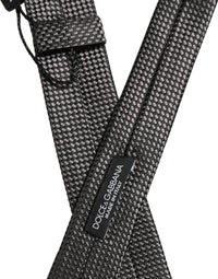 Dolce & Gabbana Dolce & Gabbana Dark Gray Textured Silk Adjustable NeckMen's Accessory Men's Tie