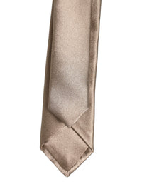 Dolce & Gabbana Dolce & Gabbana Brown Satin 100% Silk Adjustable Men'sd Men NeckMen's Men's Tie