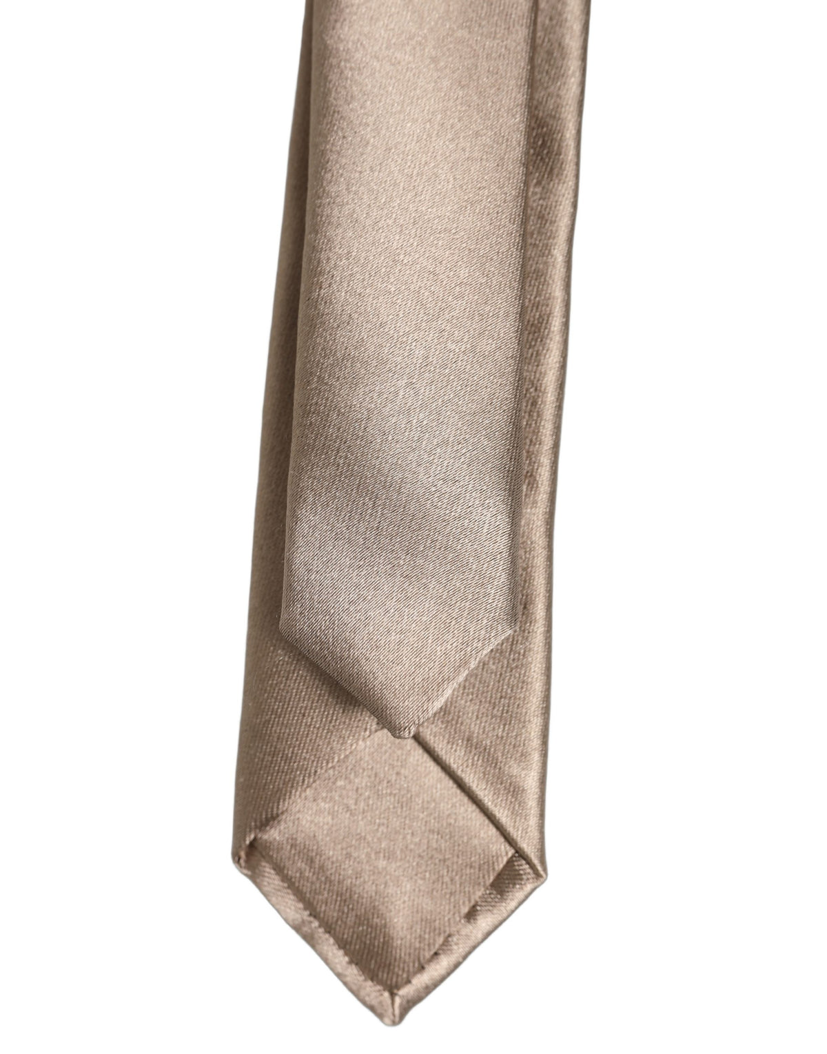 Dolce & Gabbana Dolce & Gabbana Brown Satin 100% Silk Adjustable Men'sd Men NeckMen's Men's Tie