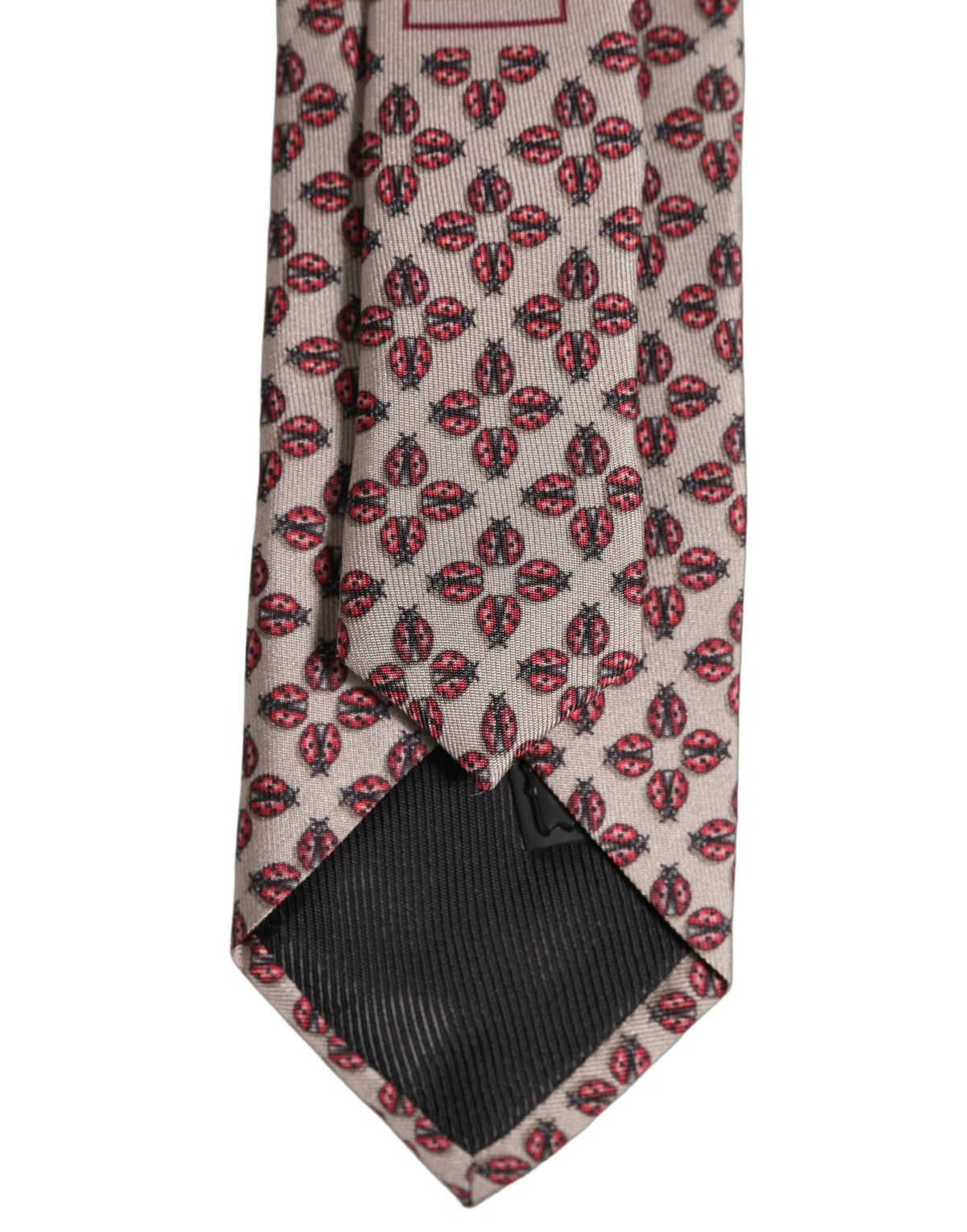 Dolce & Gabbana Dolce & Gabbana Beige Lady Bug Silk Adjustable NeckMen's Men Accessory Men's Tie