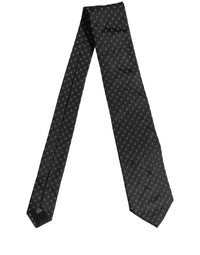 Dolce & Gabbana Dolce & Gabbana Black Geometric Circle Adjustable NeckMen's Accessory Men's Tie