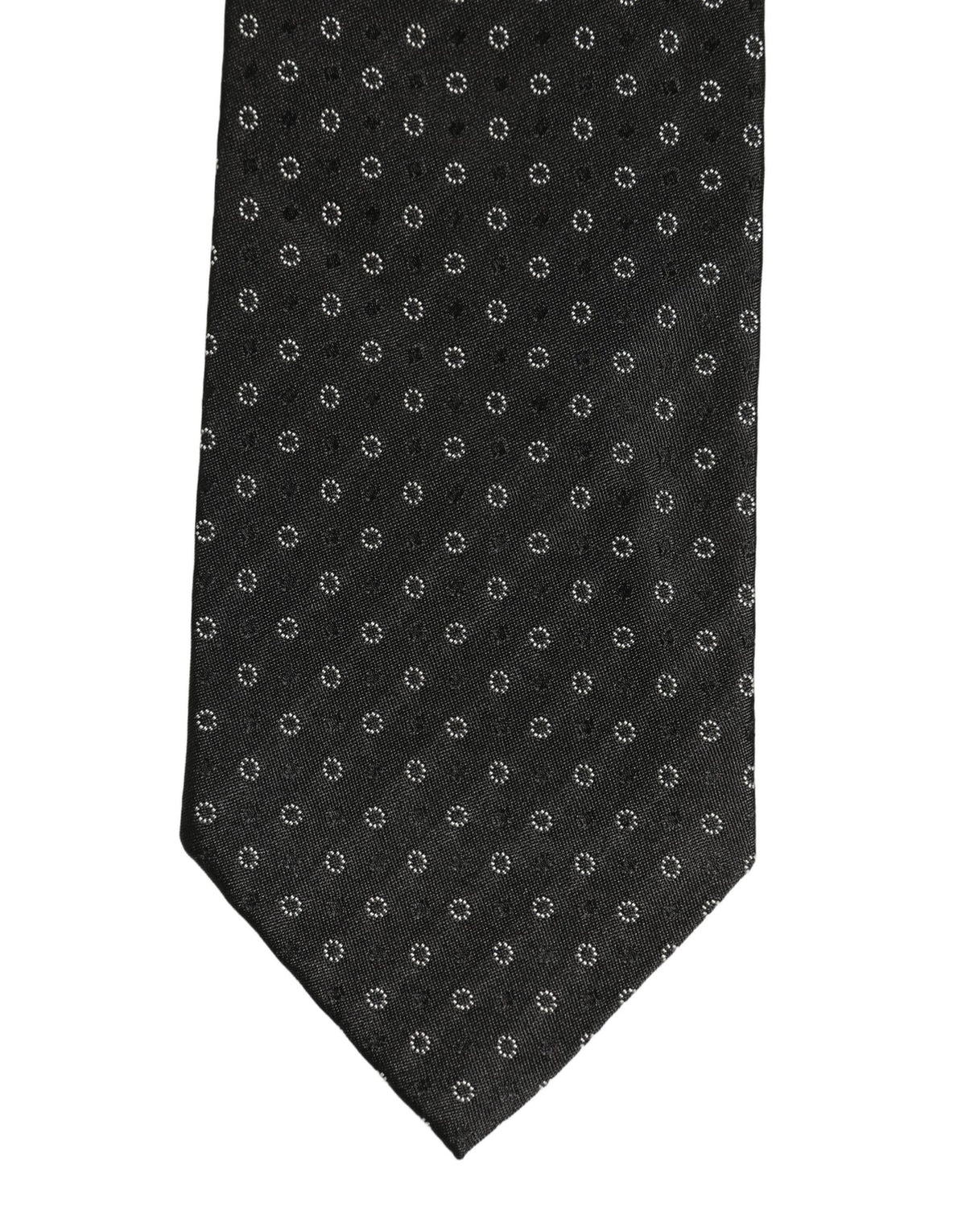 Dolce & Gabbana Dolce & Gabbana Black Geometric Circle Adjustable NeckMen's Accessory Men's Tie
