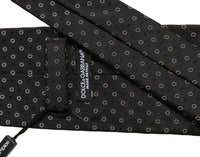 Dolce & Gabbana Dolce & Gabbana Black Geometric Circle Adjustable NeckMen's Accessory Men's Tie