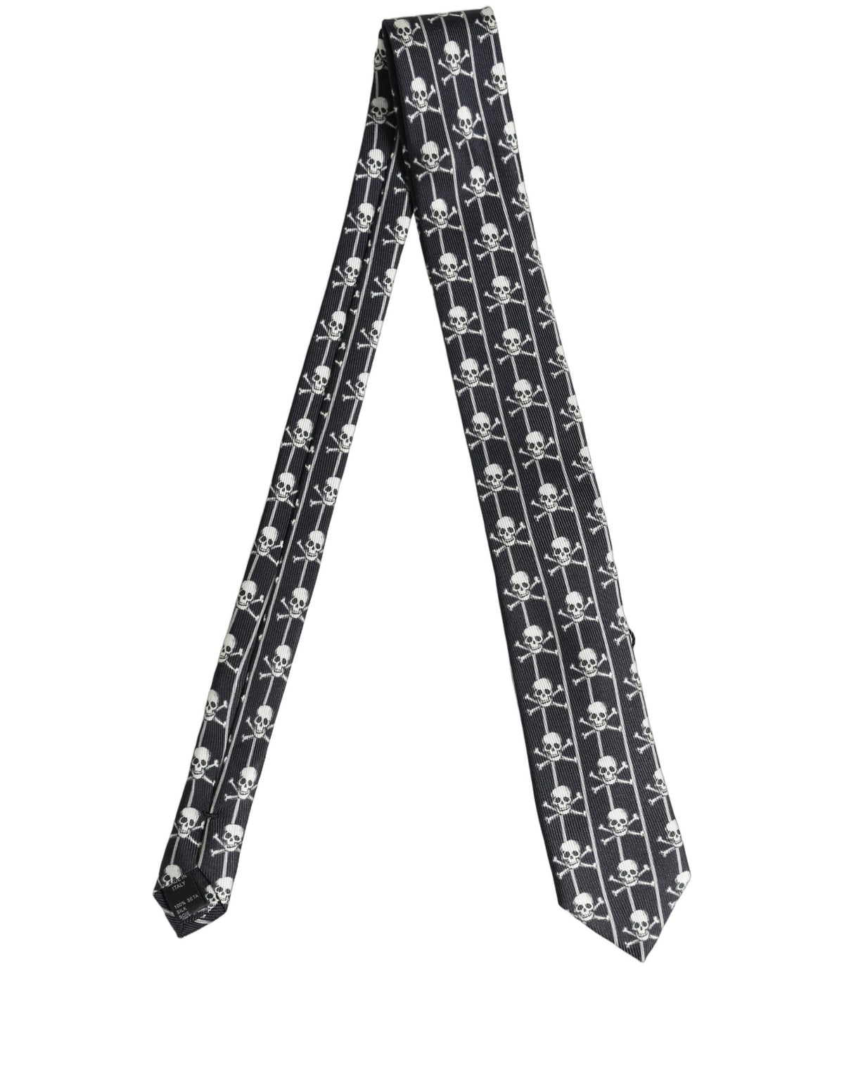 Dolce & Gabbana Dolce & Gabbana Men Black Silk Skull Fantasy Adjustable Men'sd NeckMen's Men's Tie