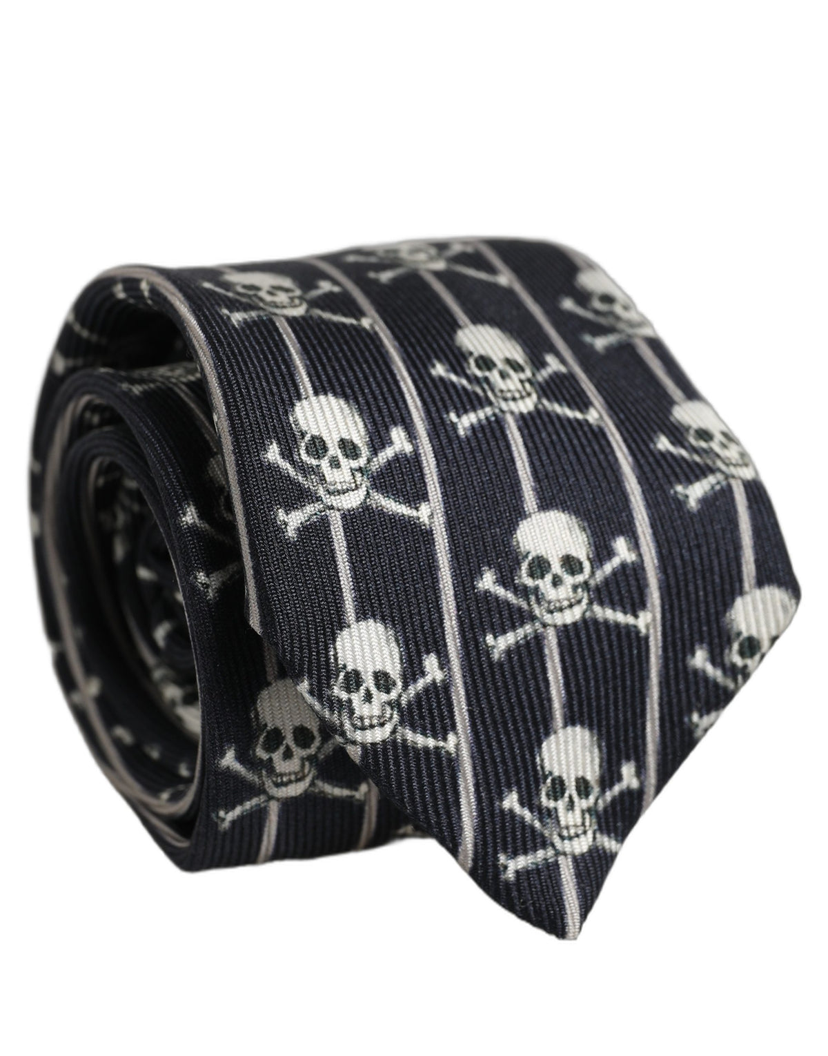 Dolce & Gabbana Dolce & Gabbana Men Black Silk Skull Fantasy Adjustable Men'sd NeckMen's Men's Tie
