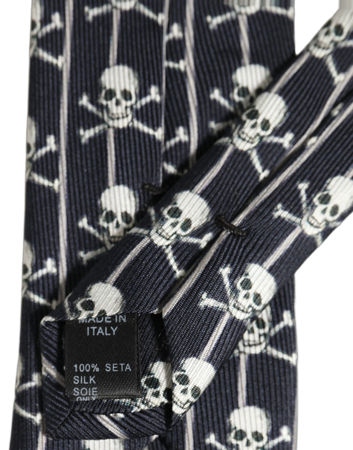 Dolce & Gabbana Dolce & Gabbana Men Black Silk Skull Fantasy Adjustable Men'sd NeckMen's Men's Tie