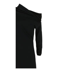 Ferragamo Womens Long Sleeve Off-The-Shoulder Gown