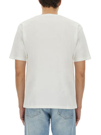 Valentino Men Cotton T-Shirt With "Chez Valentino" Print