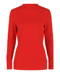 Ferragamo Womens Stretch Jersey Mock-Neck Shirt