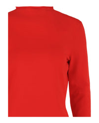 Ferragamo Womens Stretch Jersey Mock-Neck Shirt