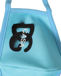 Dolce & Gabbana Dolce & Gabbana Blue Polyester DG CASA Logo Elastic Ear Strap Face Men's Mask