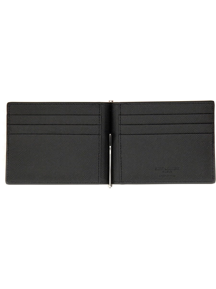Saint Laurent Men Portacarte Con Clip Per Banconote