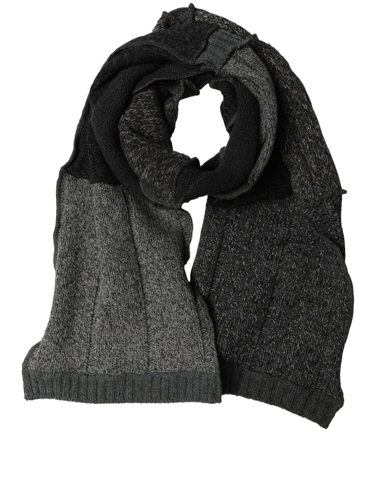 Dolce & Gabbana Dolce & Gabbana Multicolor Patchwork Wool Knit Shawl Women's Scarf