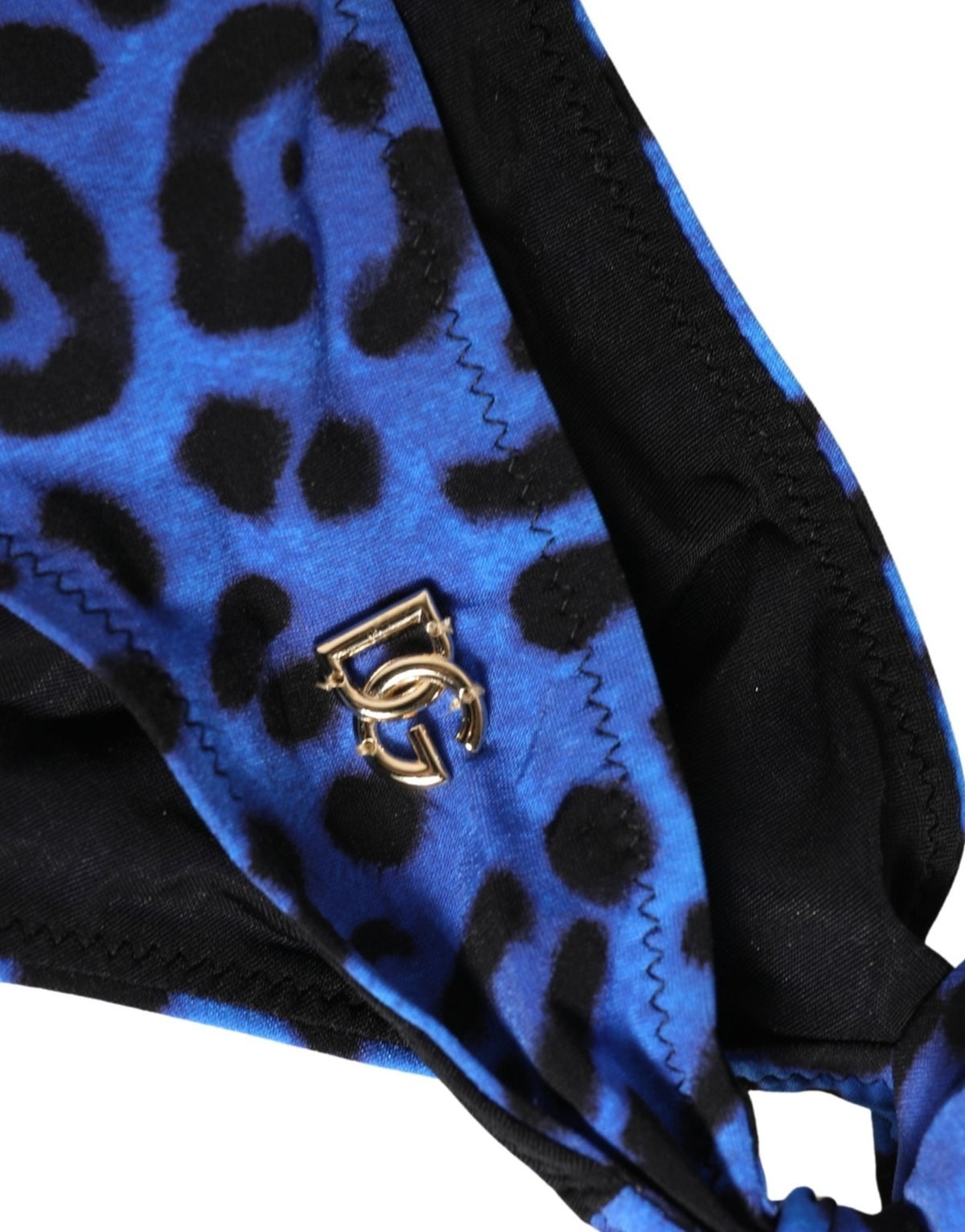 Dolce & Gabbana Dolce & Gabbana Blue Leopard Print Bikini Bottom Beachwear Women's Swimwear