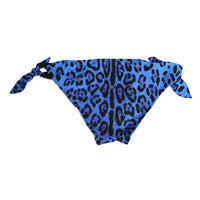 Dolce & Gabbana Dolce & Gabbana Blue Leopard Print Bikini Bottom Beachwear Women's Swimwear