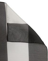 Dolce & Gabbana Dolce & Gabbana Black White Stripe Silk Square Foulard Women's Scarf
