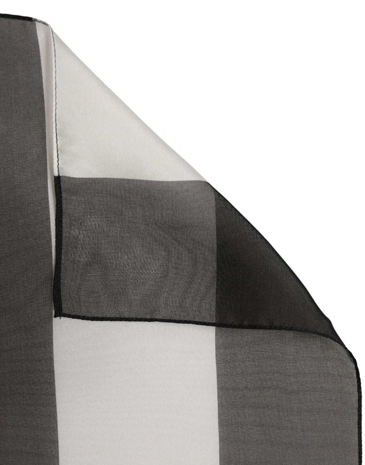 Dolce & Gabbana Dolce & Gabbana Black White Stripe Silk Square Foulard Women's Scarf