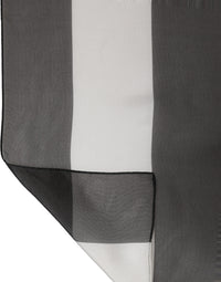 Dolce & Gabbana Dolce & Gabbana Black White Stripe Silk Shawl Stole Women's Scarf