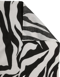 Dolce & Gabbana Dolce & Gabbana Black White Zebra Cotton Lace Stole Women's Scarf