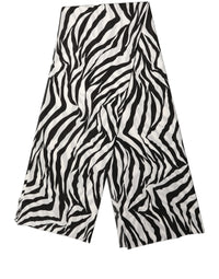 Dolce & Gabbana Dolce & Gabbana Black White Zebra Cotton Lace Stole Women's Scarf
