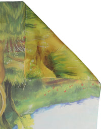 Dolce & Gabbana Dolce & Gabbana Light Blue Silk Landscape Foulard Women's Scarf