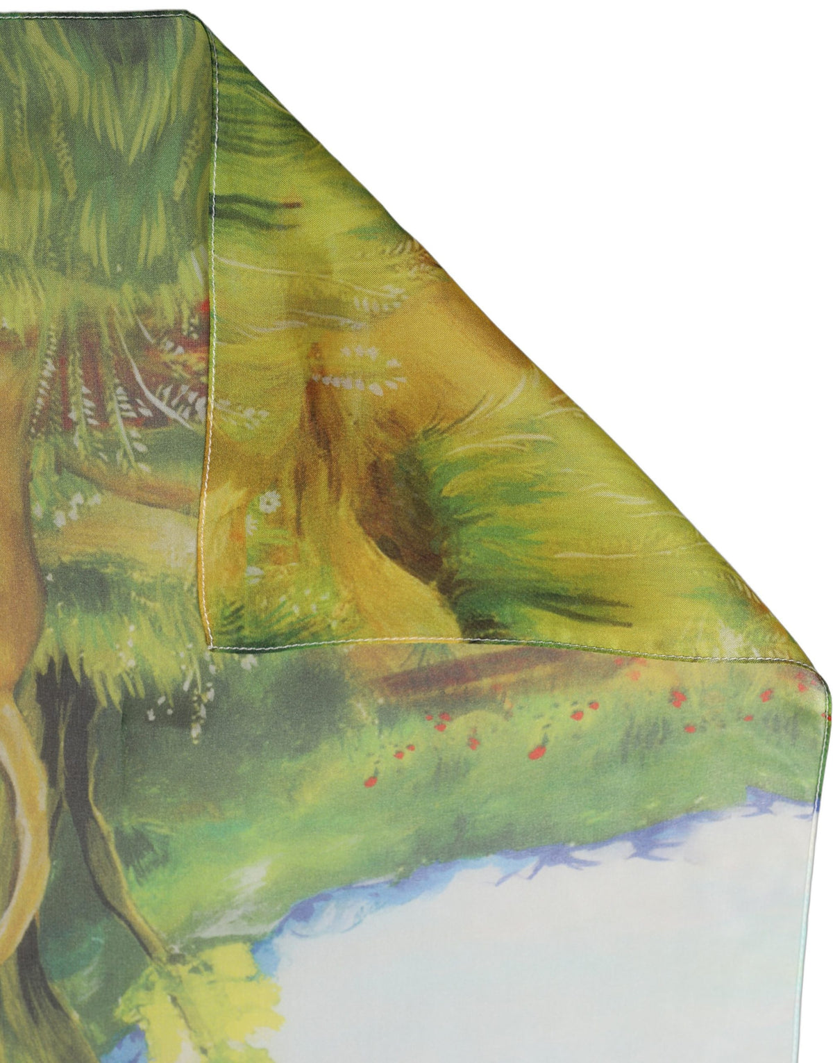 Dolce & Gabbana Dolce & Gabbana Light Blue Silk Landscape Foulard Women's Scarf