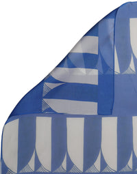 Dolce & Gabbana Dolce & Gabbana Blue White Patterned Square Foulard Women's Scarf